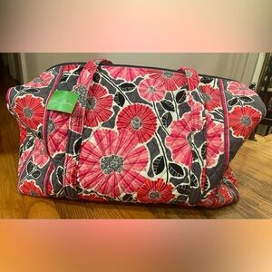 Vera Bradley large duffel in cheery blossoms design